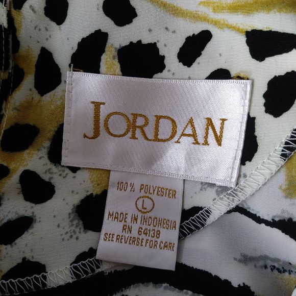 🌷Jordan Leopard 80s 90s Retro boxy fit blouse top - Picture 6 of 8